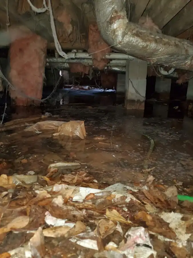 Crawl space flood assessment for Commercial Water Damage Restoration in Battle Ground